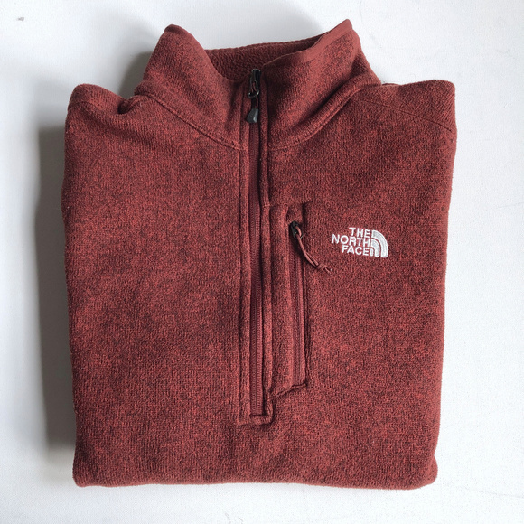 The North Face Other - Men's North Face Quarter Zip Rust Fleece Jacket